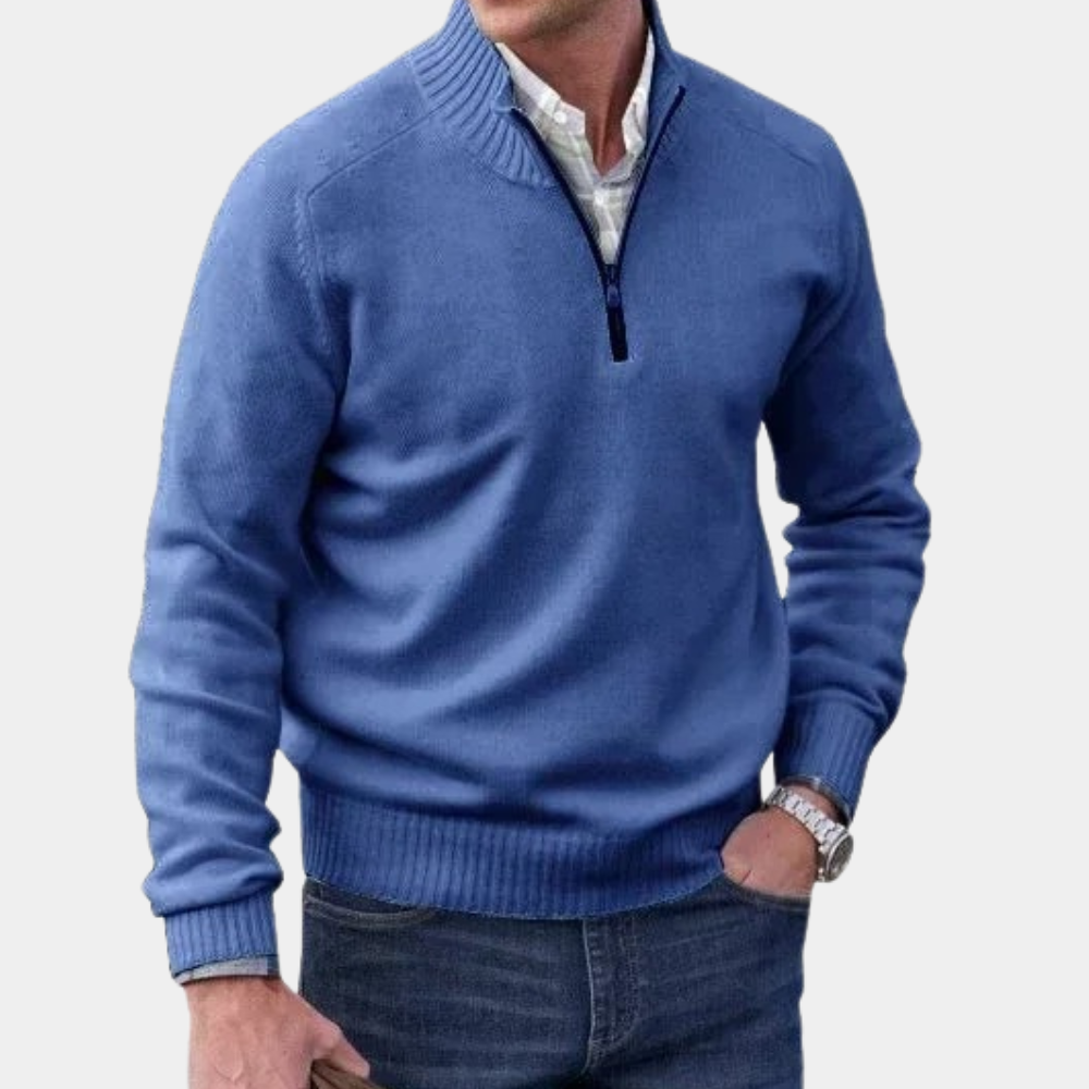 PAUL ST. - Elegancki Sweter z Pół-Zipem