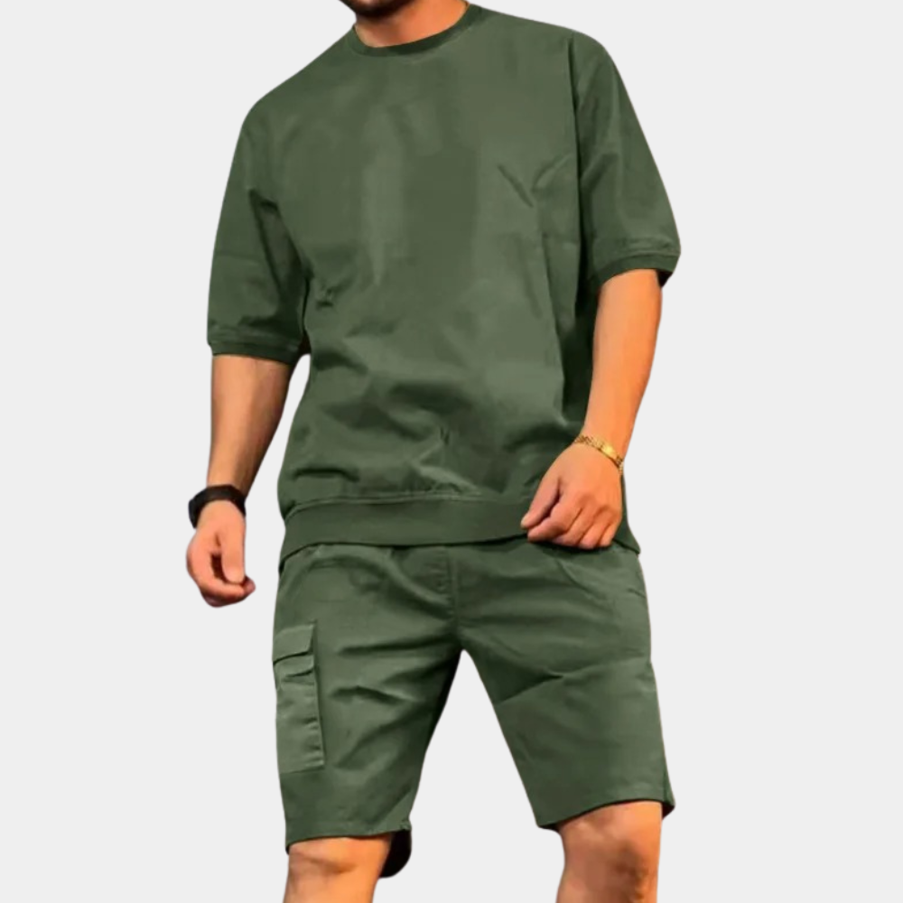 LIAM | Męski letni zestaw w luźnym, oversize'owym kroju
