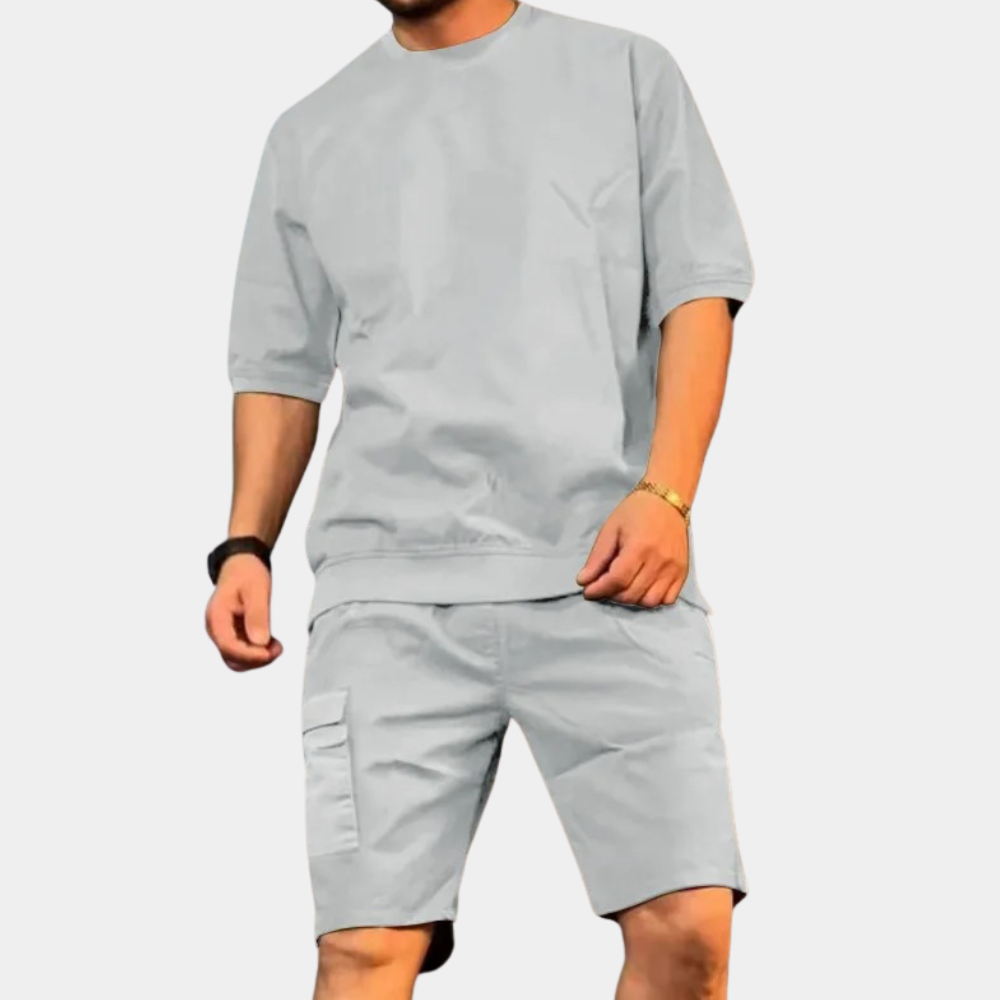 LIAM | Męski letni zestaw w luźnym, oversize'owym kroju