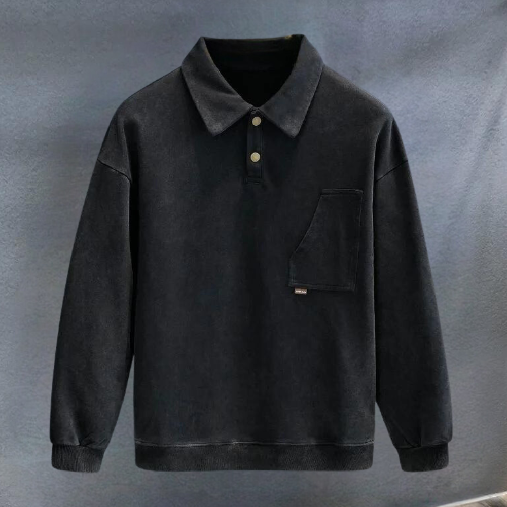 HOWEY - Męski Klasyczny Sweter Polo