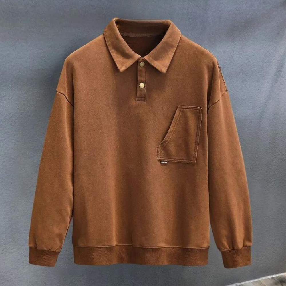 HOWEY - Męski Klasyczny Sweter Polo