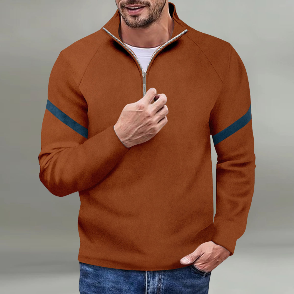 YVES - Męski Sweter z Pół-Zipem