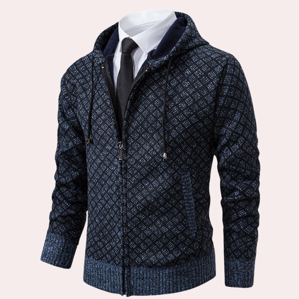 LEIF | Elegancki męski sweter z kapturem