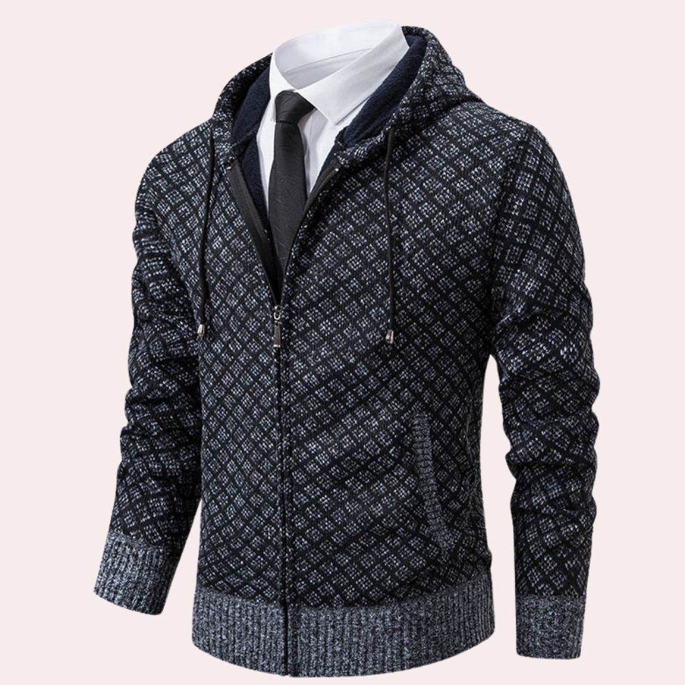LEIF | Elegancki męski sweter z kapturem