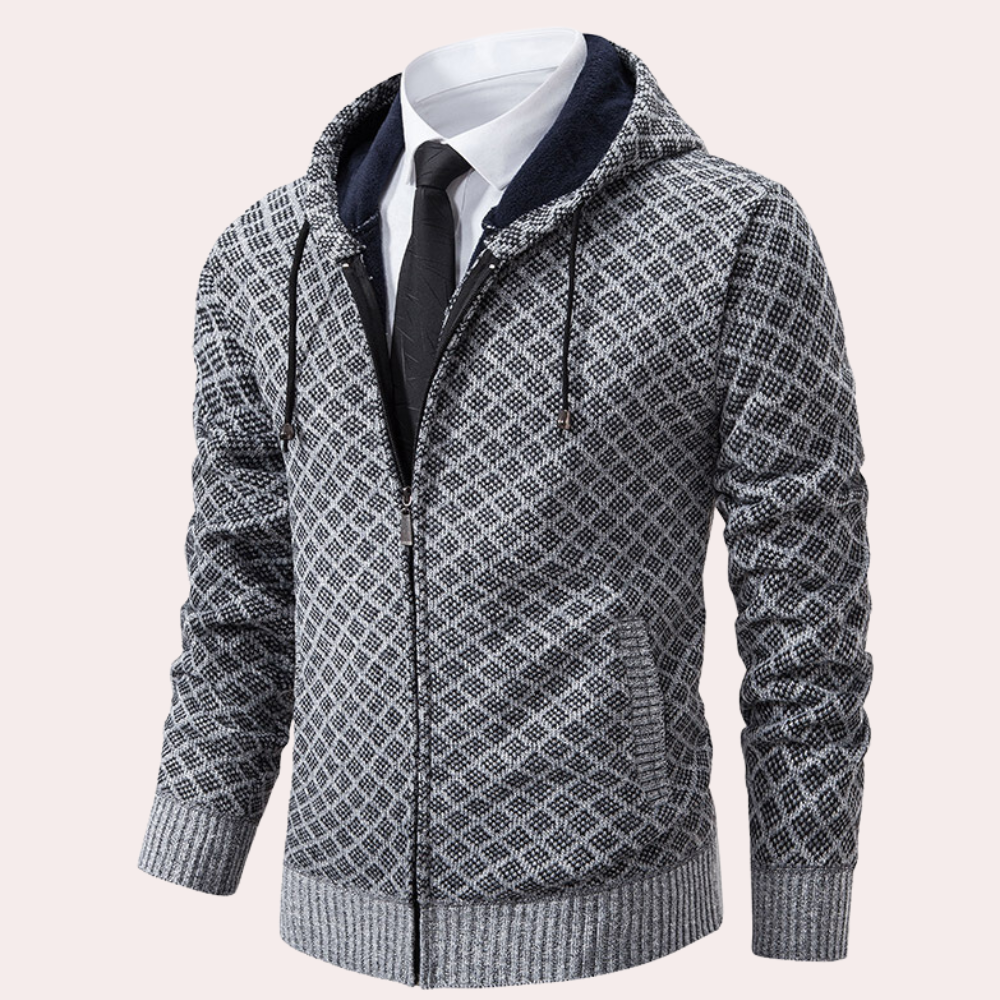 LEIF | Elegancki męski sweter z kapturem