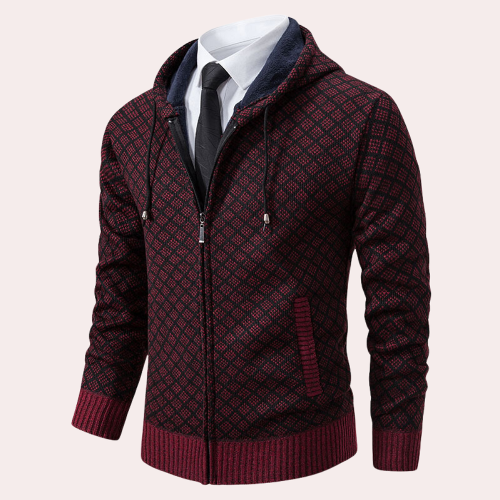 LEIF | Elegancki męski sweter z kapturem