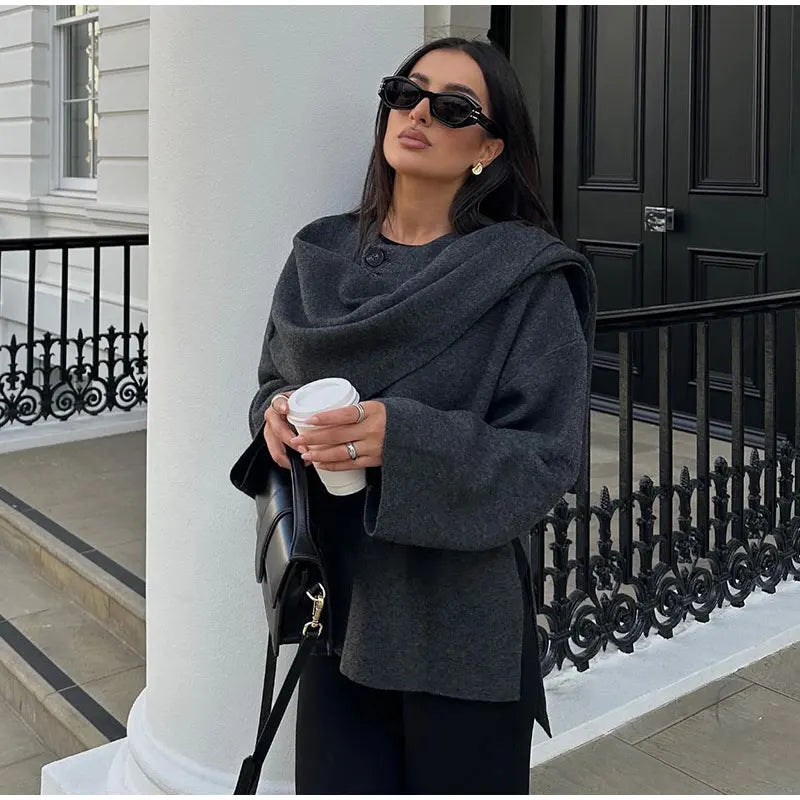 Elara Luxe Oversized Wool Coat - Ultimate Comfort