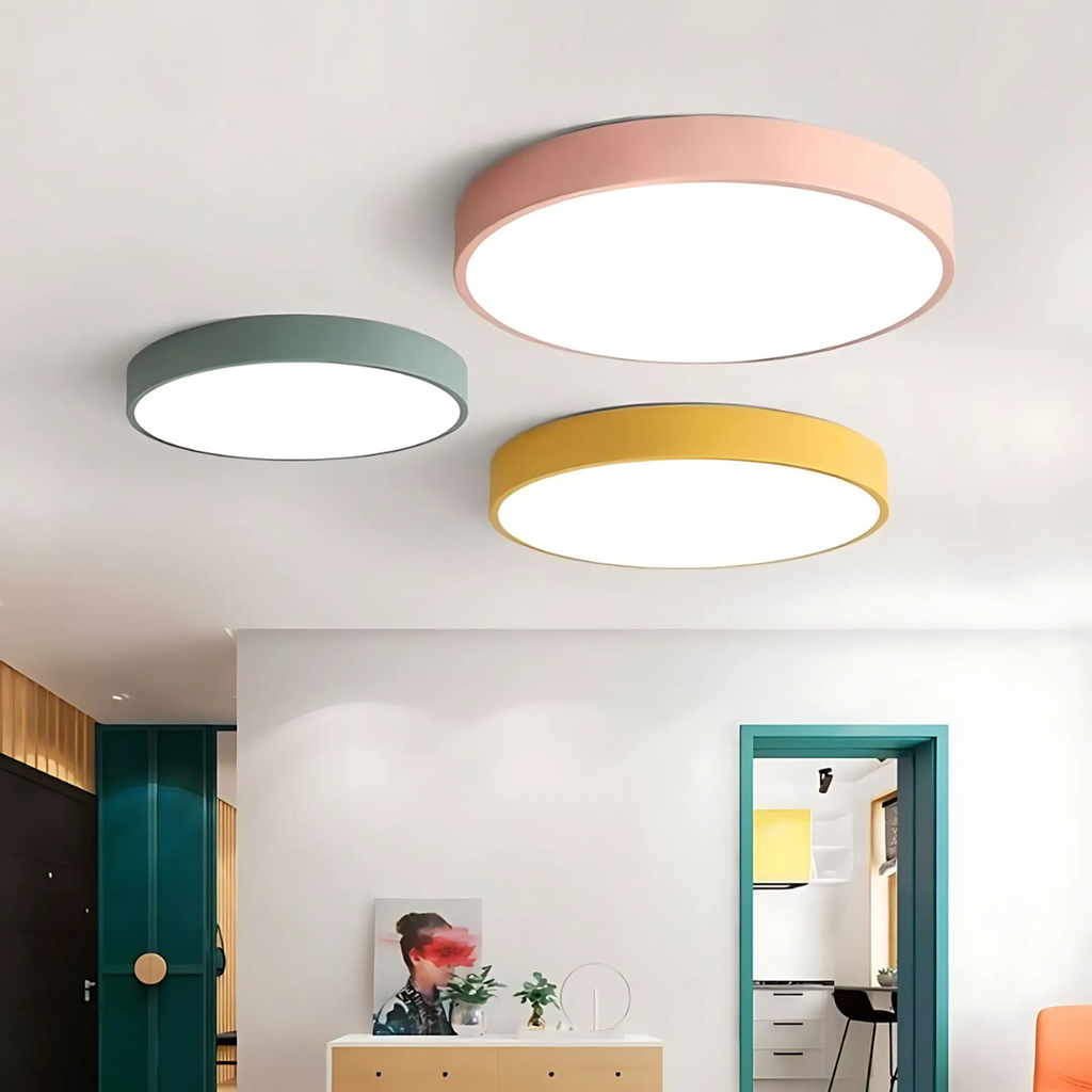 Delos - Skandynawska Drewniana Lampa sufitowa LED