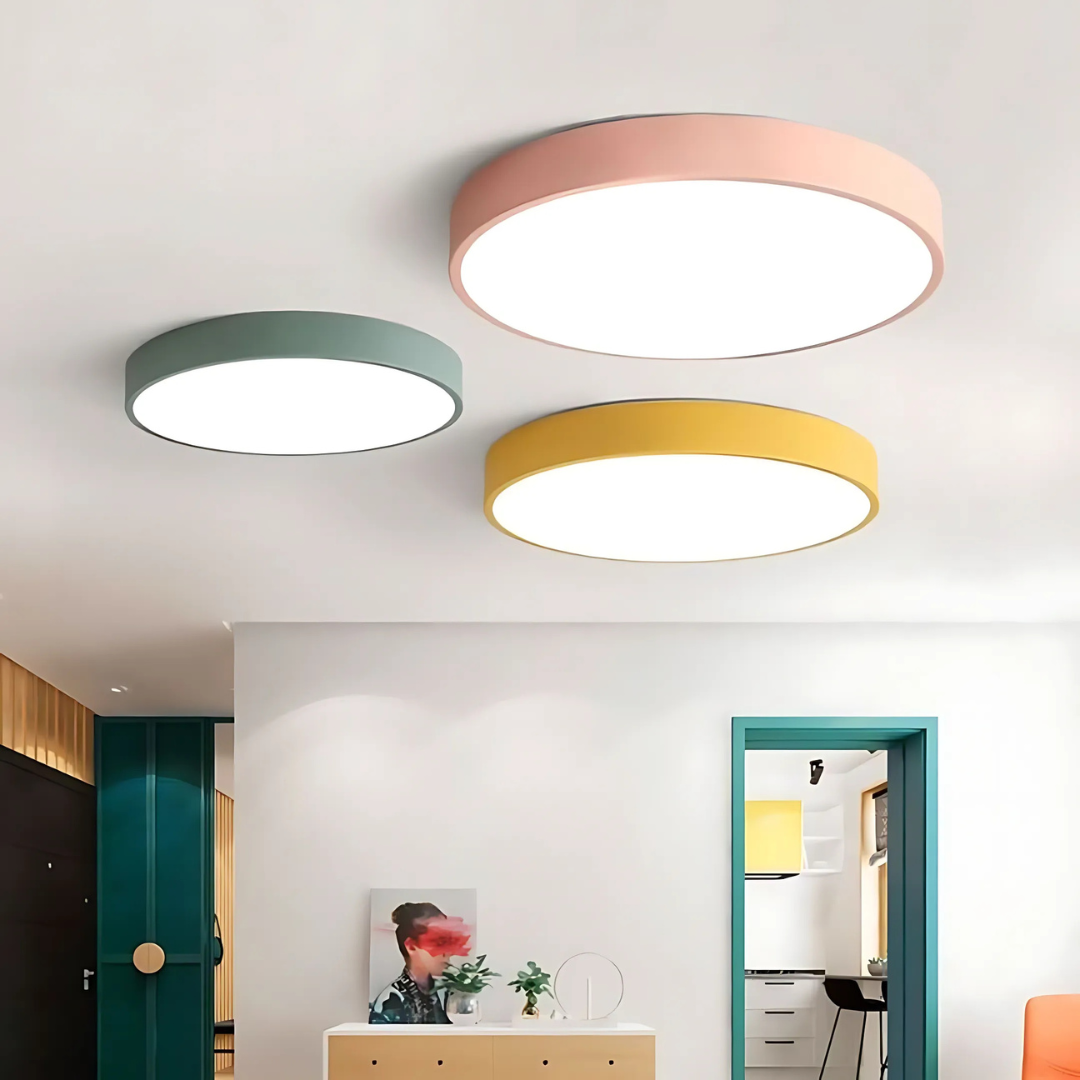 Delos - Skandynawska Drewniana Lampa sufitowa LED