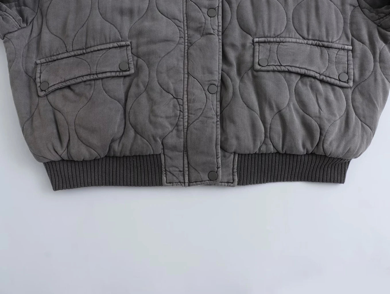 Damska Pikowana Kurtka Bomber - Casual Styl