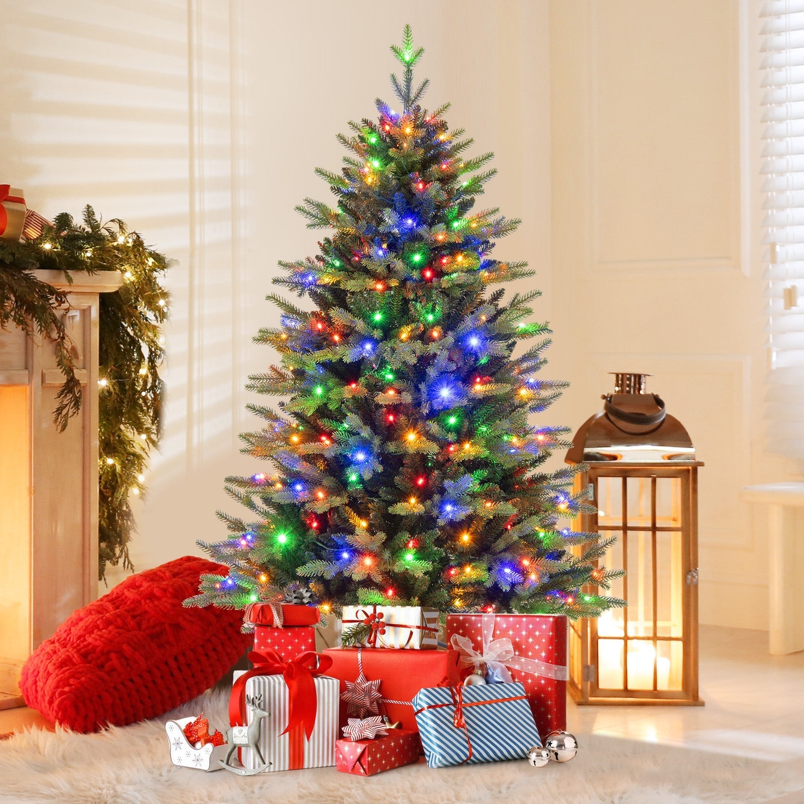 FestiveFir – Składana Choinka z Realistycznymi Gałązkami i Oświetleniem LED