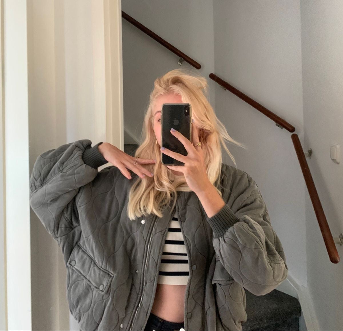 Damska Pikowana Kurtka Bomber - Casual Styl