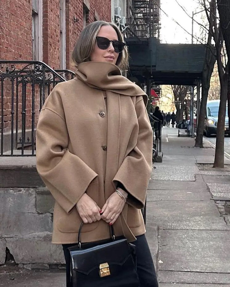 Elara Luxe Oversized Wool Coat - Ultimate Comfort
