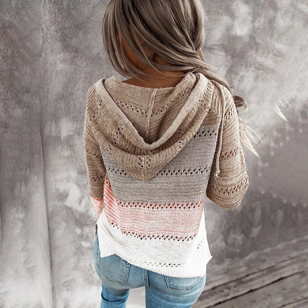BEAU - Damski Sweter z V-kształtnym Dekoltem
