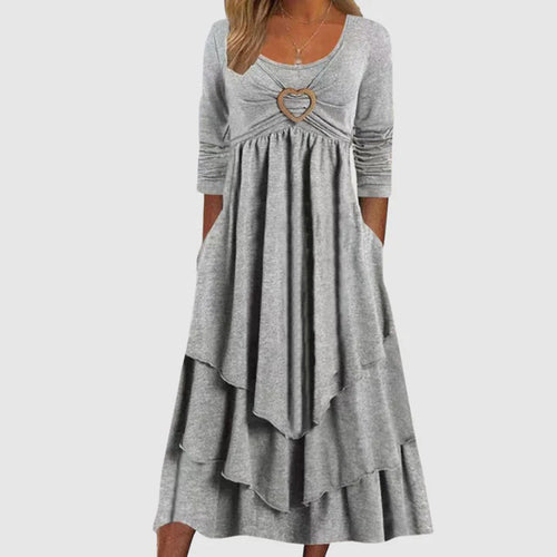 ABEBA - Letnia długa sukienka w stylu casual