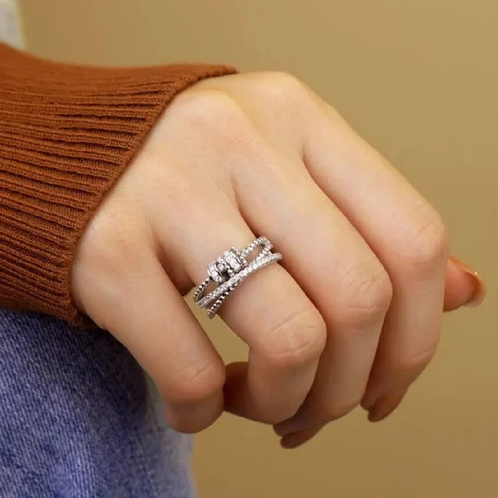 Zirkonium Zappel Ring