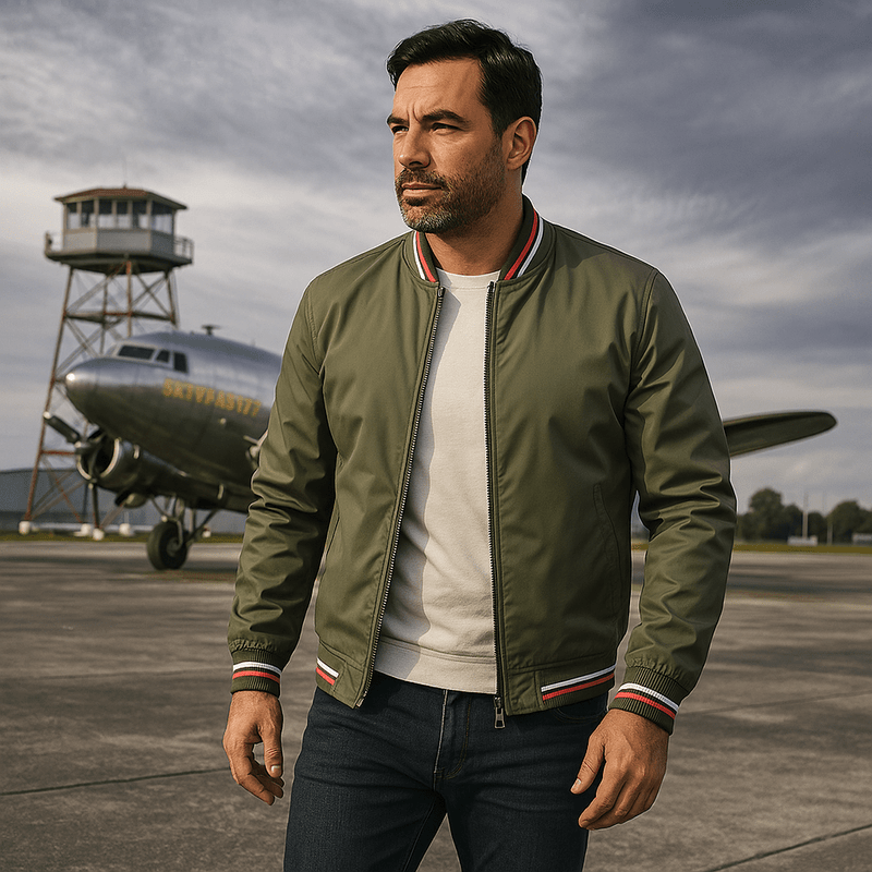 Mason | Klasyczna Kurtka Bomber – Lekka Kurtka Przeciwdeszczowa z Zamkiem