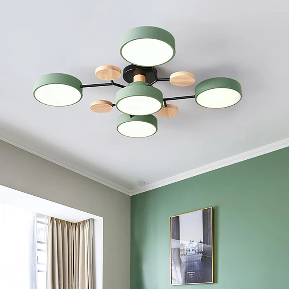 Elegancka Lampa Sufitowa z Ręcznie Wykończonymi Elementami