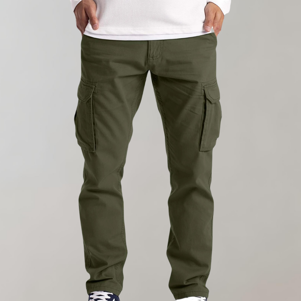 LORAN - Męskie Spodnie Cargo w Stylu