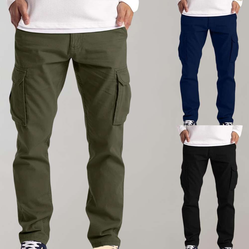 LORAN - Męskie Spodnie Cargo w Stylu