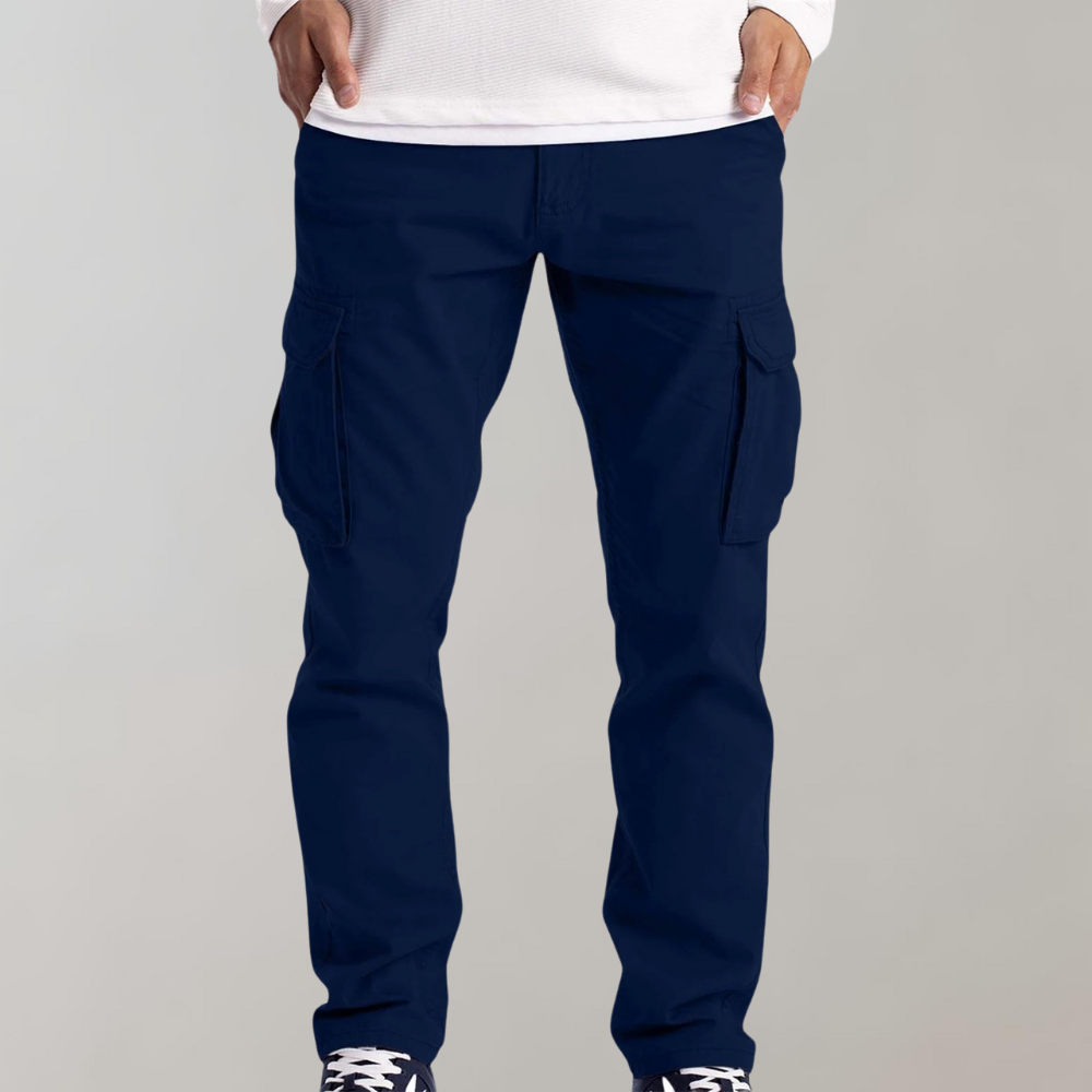 LORAN - Męskie Spodnie Cargo w Stylu