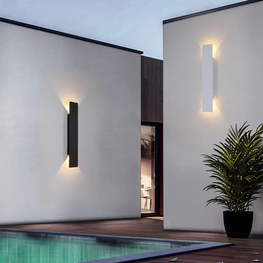 AluminiumGloed | Elegancka Wodoodporna Lampa Ścienna do Ogrodu