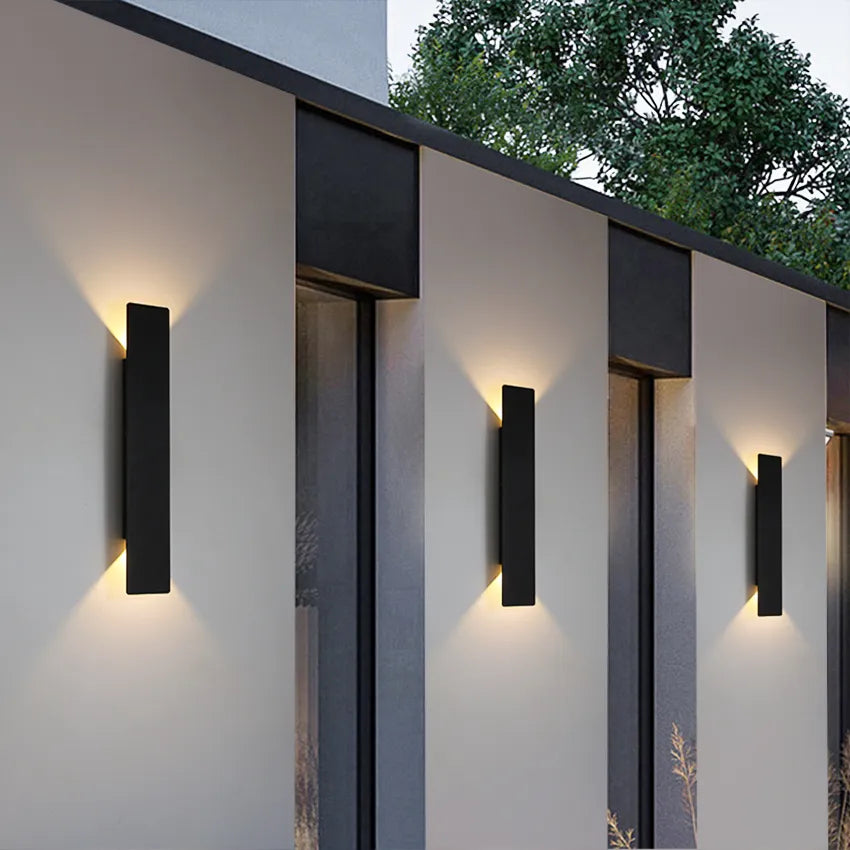 AluminiumGloed | Elegancka Wodoodporna Lampa Ścienna do Ogrodu