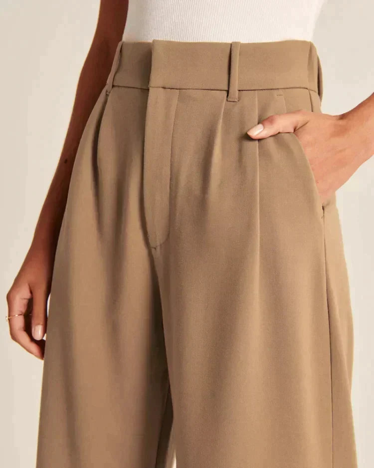 CLAIRE | Eleganckie spodnie damskie z wysokim stanem