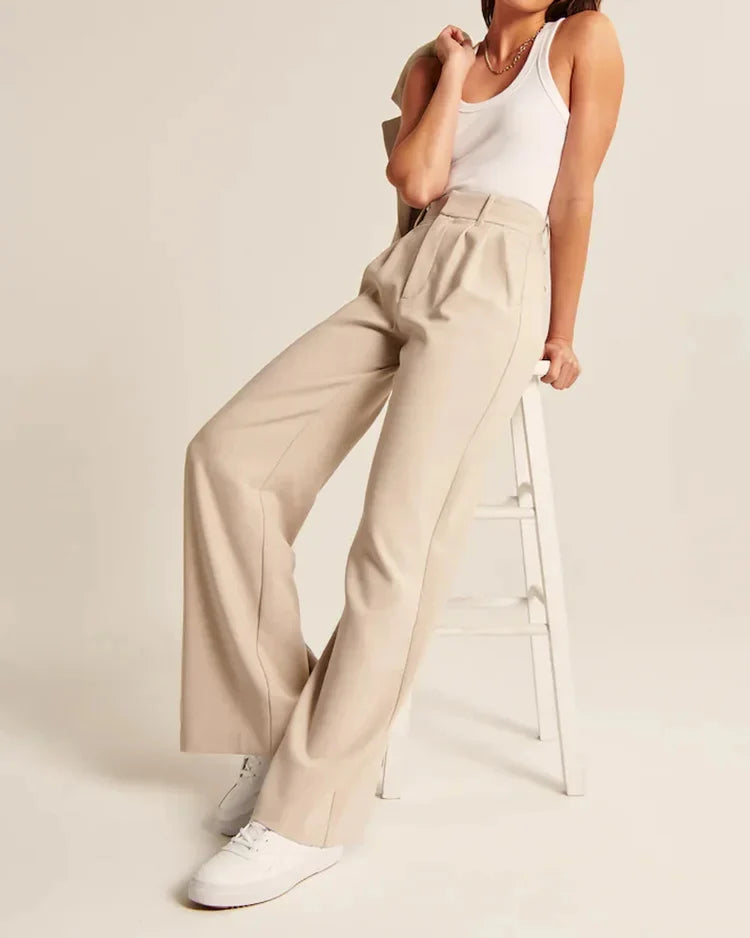 CLAIRE | Eleganckie spodnie damskie z wysokim stanem