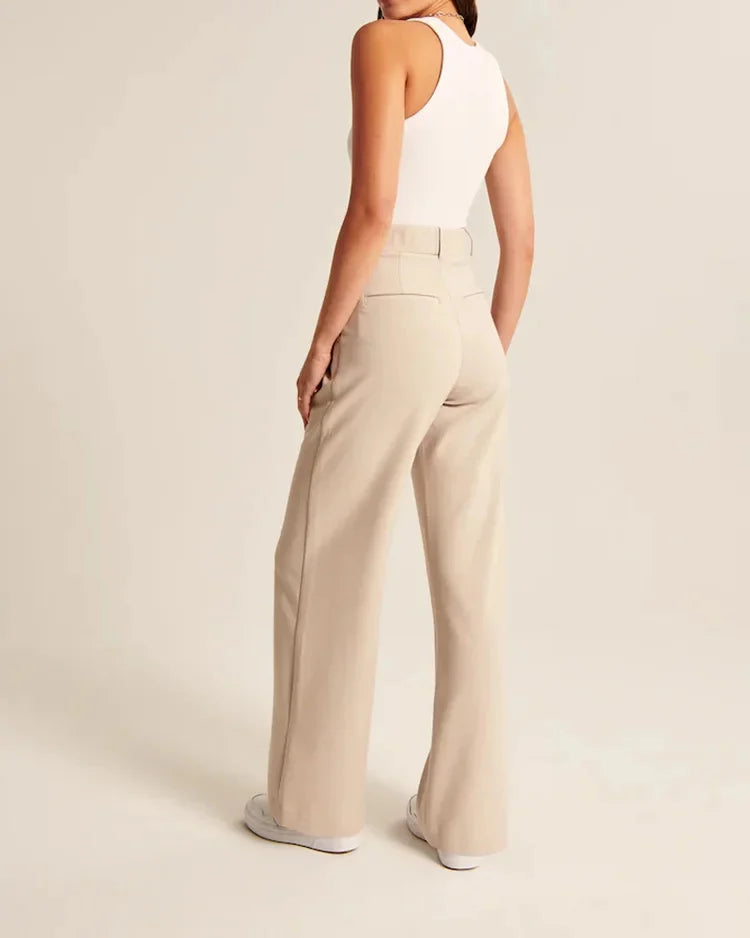CLAIRE | Eleganckie spodnie damskie z wysokim stanem