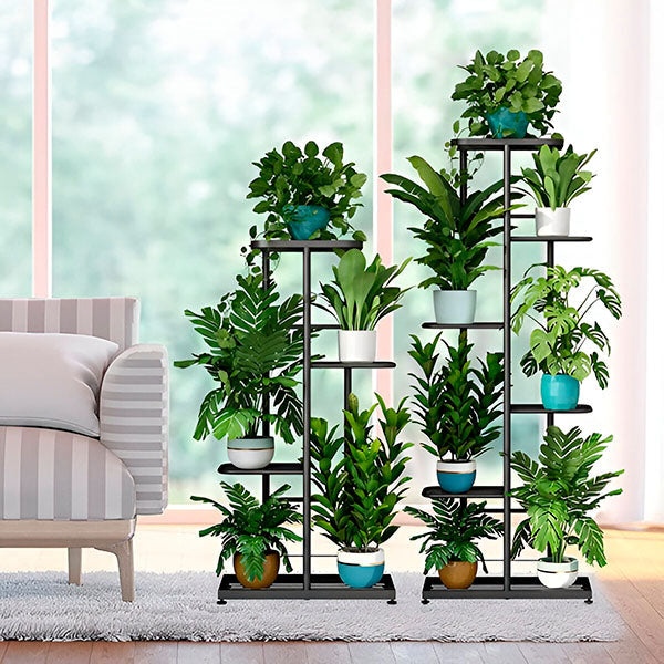PlantLoom – Regulowany Stojak na Rośliny z 4 Poziomami i Zmienną Wysokością