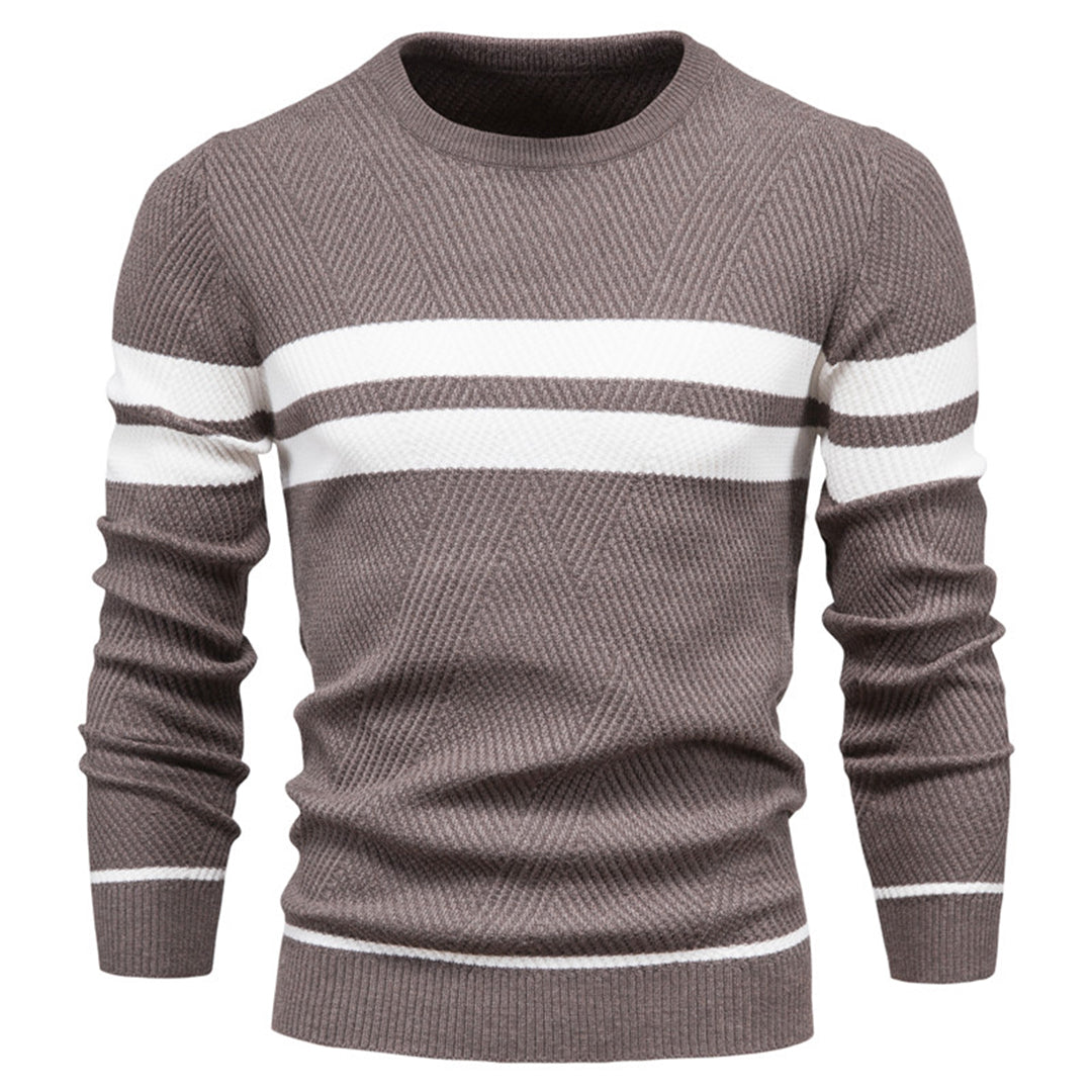 GERARD - Elegancki Męski Sweter w Paski