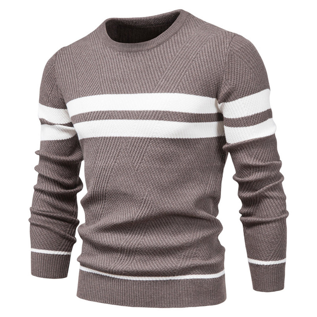 GERARD - Elegancki Męski Sweter w Paski