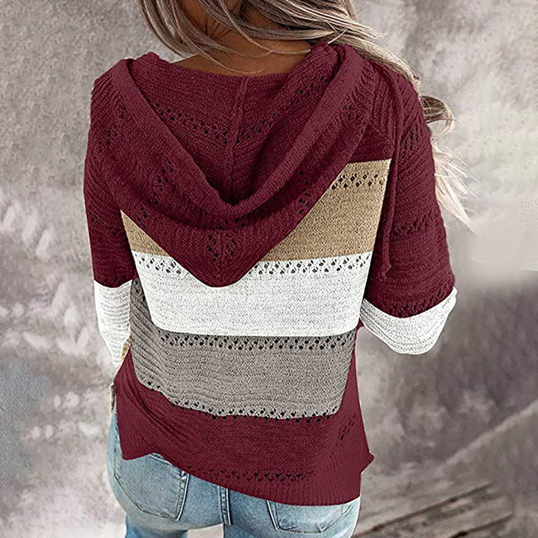 BEAU - Damski Sweter z V-kształtnym Dekoltem