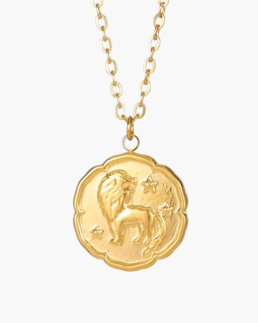 Złoty Naszyjnik z Motywem Zodiaku