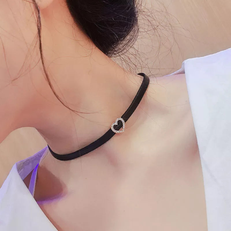 Geometric Necklace with Crystals