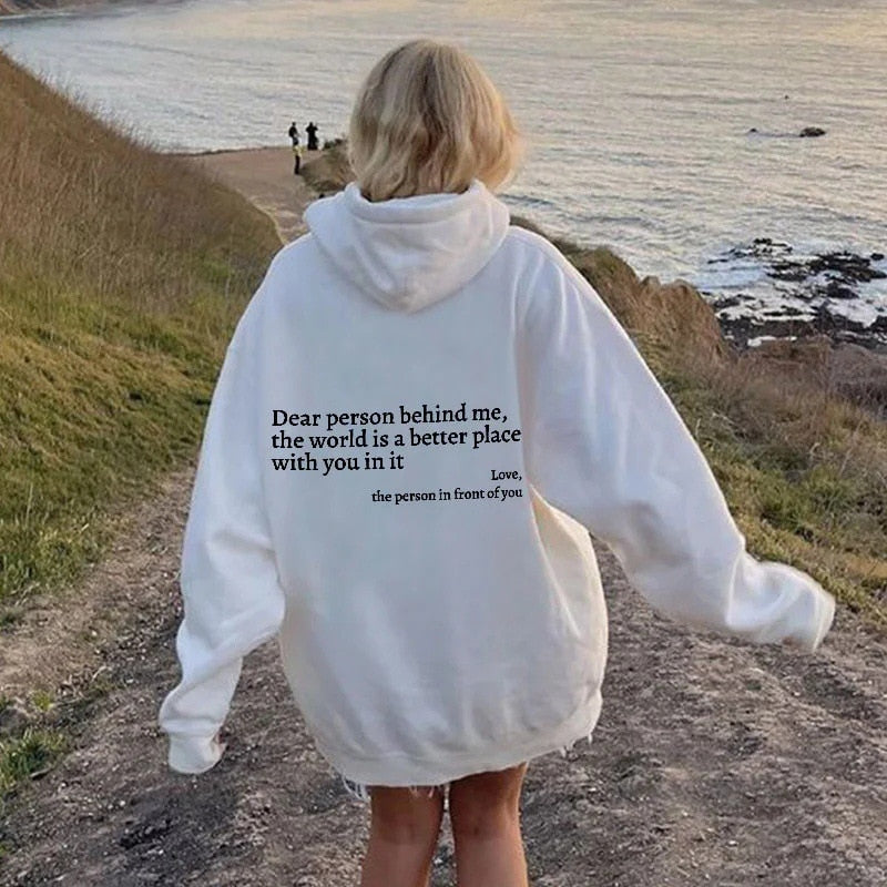 Anioł - Unisex Hoodie 'Kochana Osoba Za Mną'