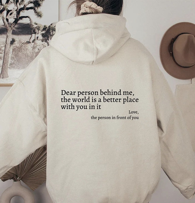 Anioł - Unisex Hoodie 'Kochana Osoba Za Mną'