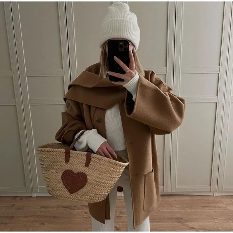 Elara Luxe Oversized Wool Coat - Ultimate Comfort