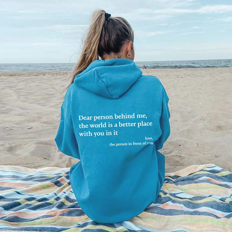 Anioł - Unisex Hoodie 'Kochana Osoba Za Mną'