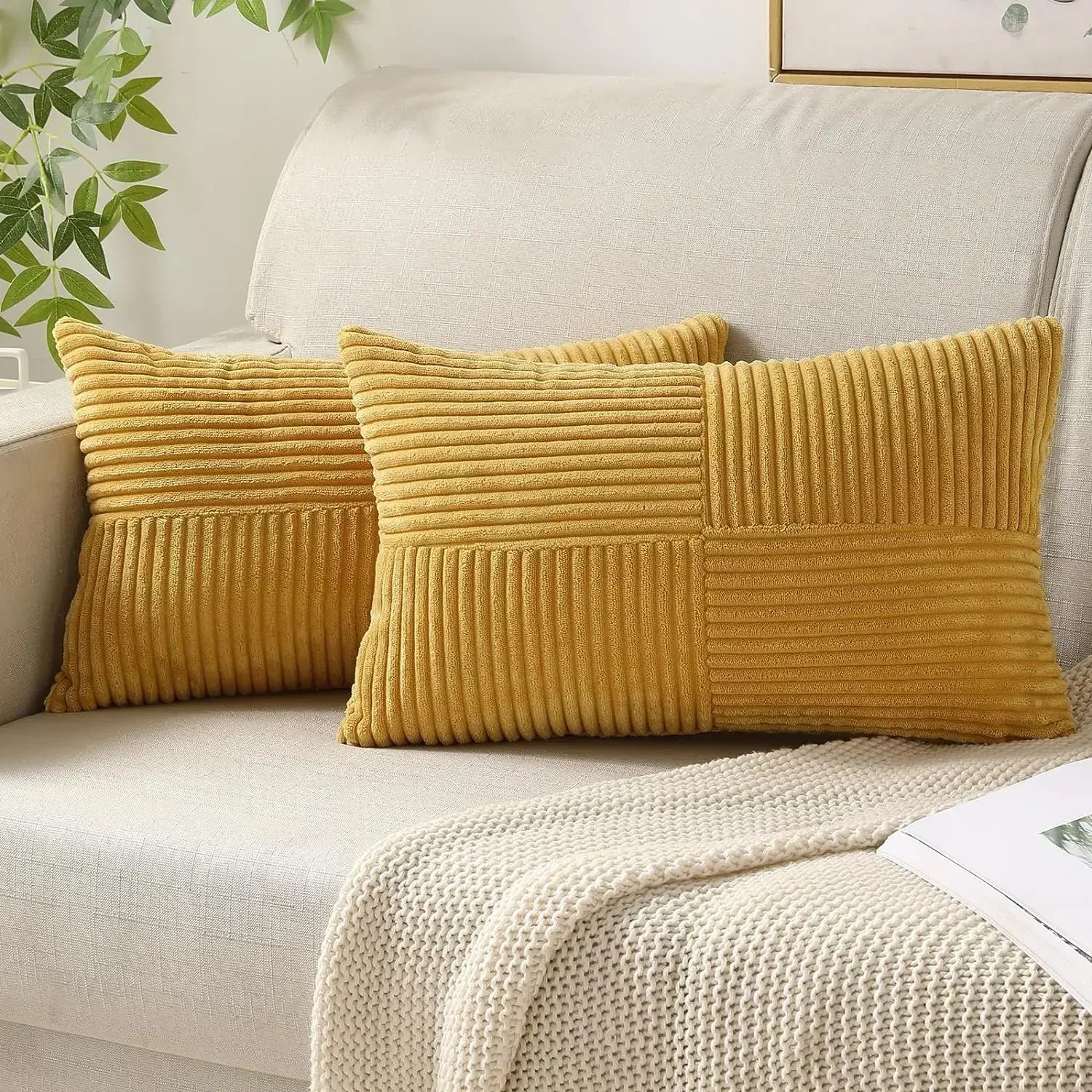 Stylowa Poszewka Corduroy do Wnętrza