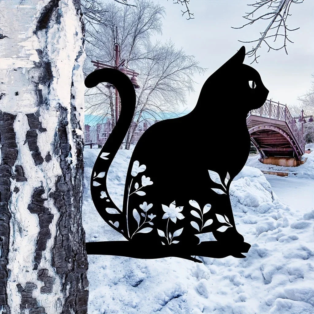 FelineFantasy | Metalowa Sylwetka Kota do Ogrodu i Patio