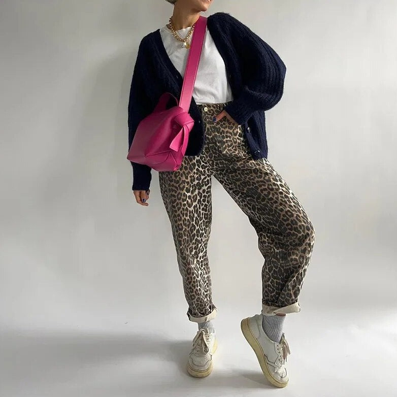 RIMA – Vintage Cętkowane Dżinsy w Stylu