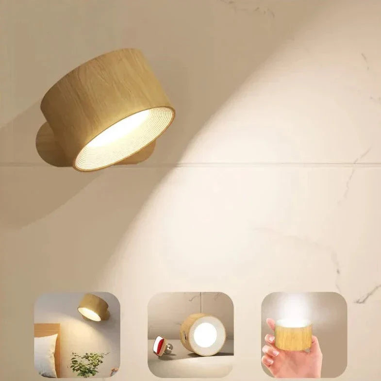 Bezprzewodowa lampa ścienna z funkcją ładowania - LumoFlex