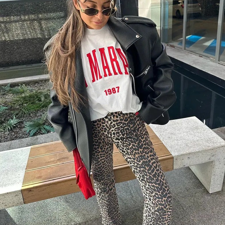 RIMA – Vintage Cętkowane Dżinsy w Stylu