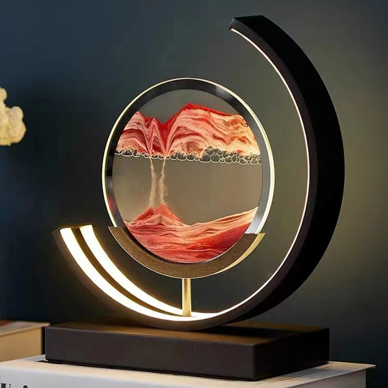 3D Stół Lampa z Piaskiem - Abyss