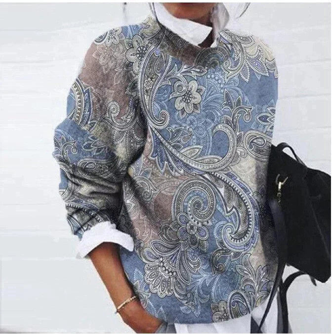 DALIVA - Elegancki Sweter Damski w Wzór Lamparta
