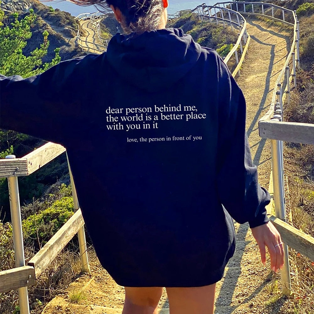 Anioł - Unisex Hoodie 'Kochana Osoba Za Mną'