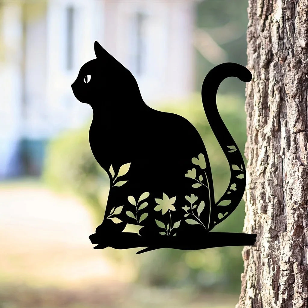 FelineFantasy | Metalowa Sylwetka Kota do Ogrodu i Patio