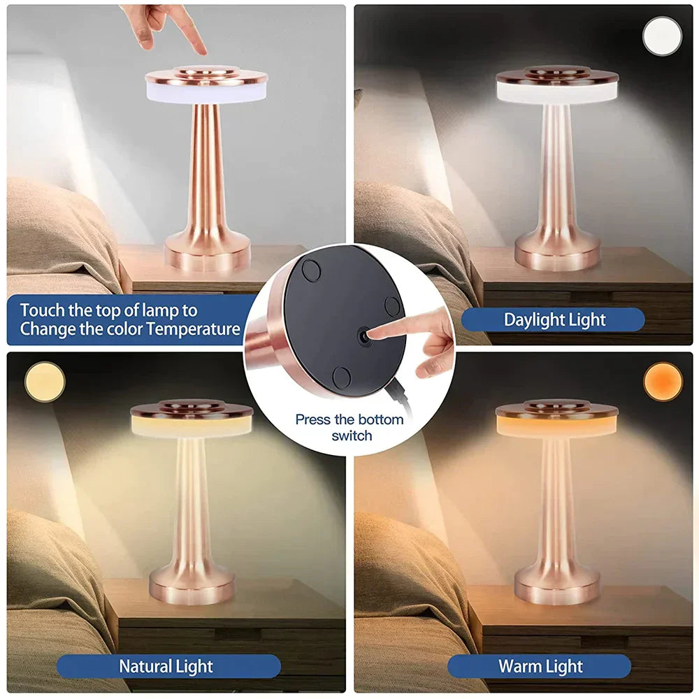 Klasyczna Przenośna Lampa LED Bezprzewodowa – LumiCrest